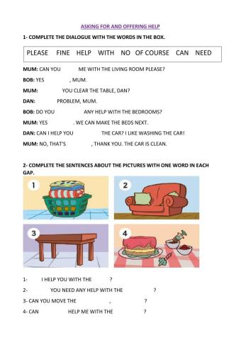 Asking for and offering help