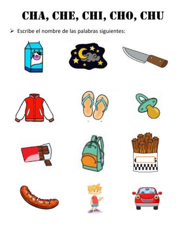 Cha, che, chi, cho, chu