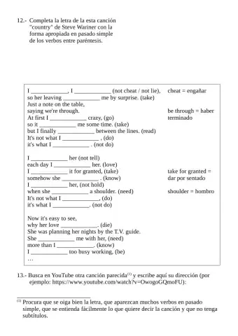 Review work 12 - song