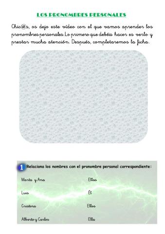 PRONOMBRES PERSONALES