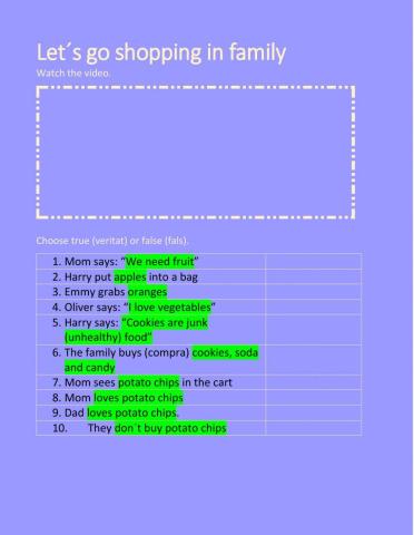 Let's go shopping in family