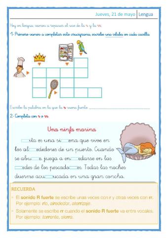 Repaso ortografia de la r