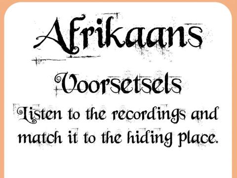 Afrikaans Voorsetsels