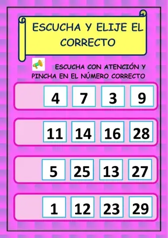 Elije el número correcto