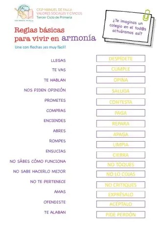 Reglas básicas para vivir en armonía