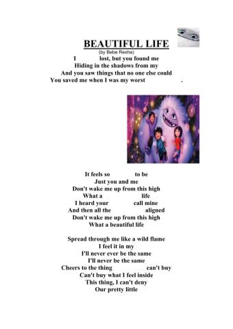 A song: what a beautiful life