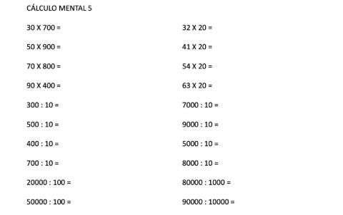 Cálculo mental