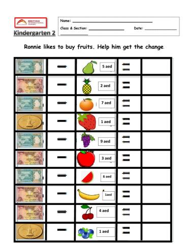 Subtraction with money