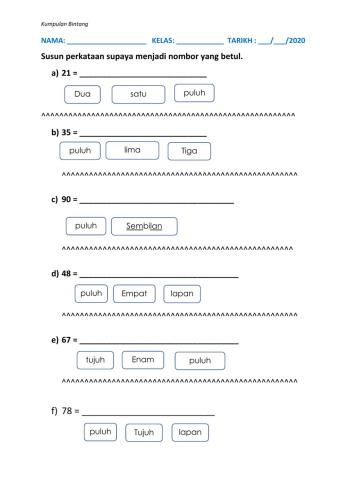 Nombor dalam perkataan (100)