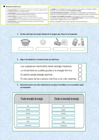 La energía. Fuentes y formas