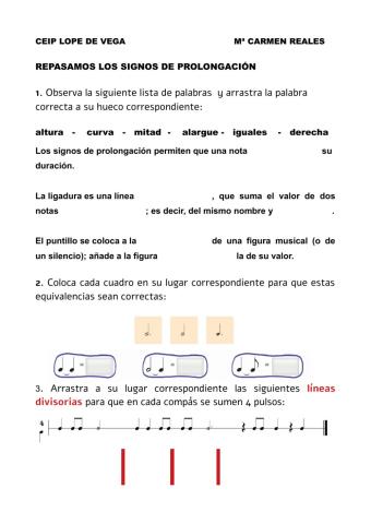 Signos de prolongación