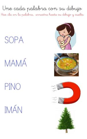 Une cada palabra con su dibujo