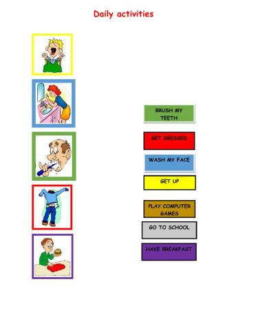 Daily activities - match