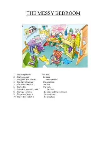 The messy bedroom