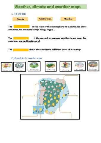 Weather, climate and weather maps