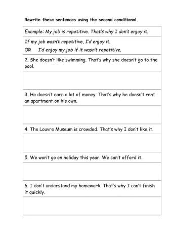 Second Conditional sentences