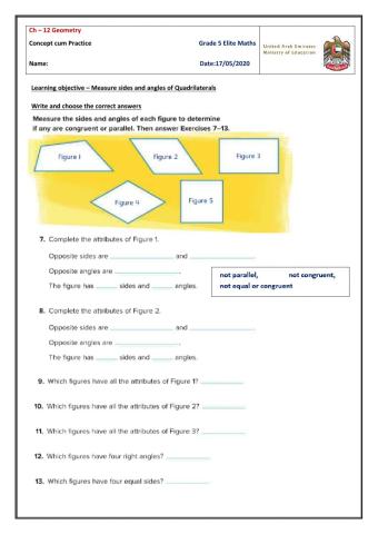Comparing the Quadrilaterals