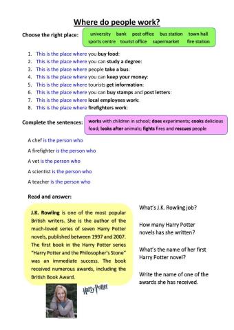 Where do people work?