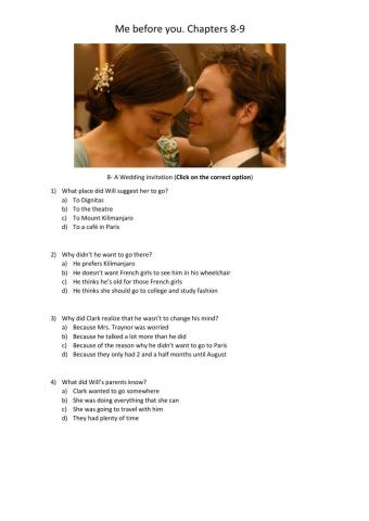 Me before you, chapters 8-9