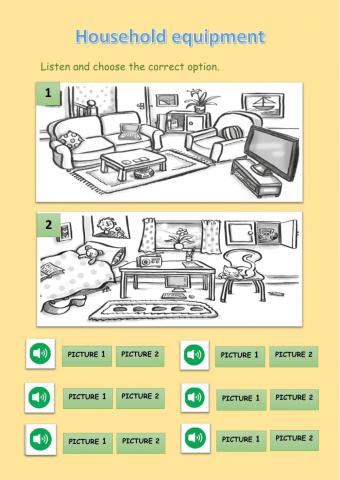 Household equipment and prepositions