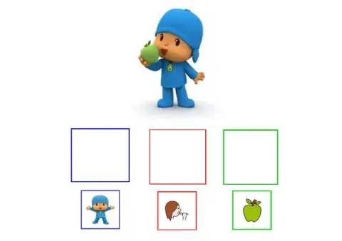 Pocoyo come manzana