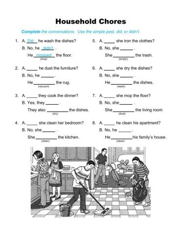 Household Chores - Yes-No Questions