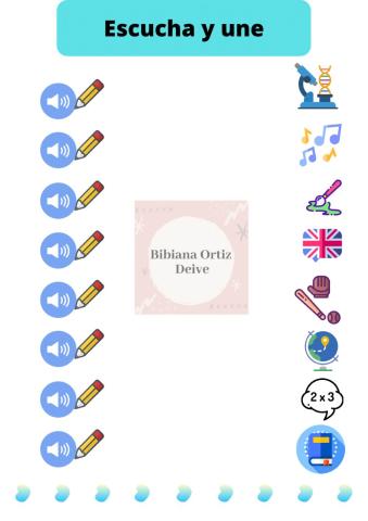 Listen and match (escucha y une)