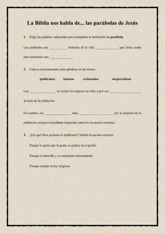 La Biblia nos habla de... las parábolas de Jesús 4º