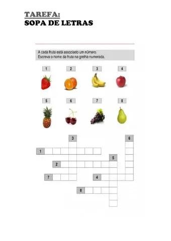 As frutas em português