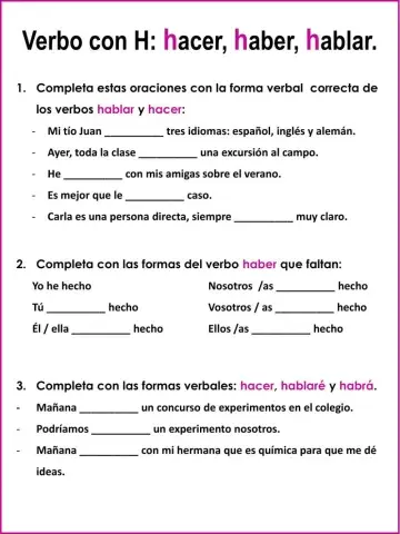 Hacer, haber, hablar