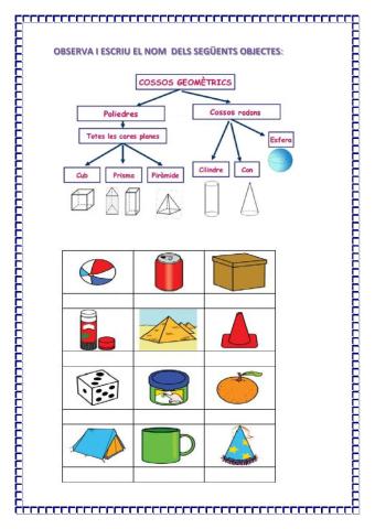 Cossos geomètrics i objectes