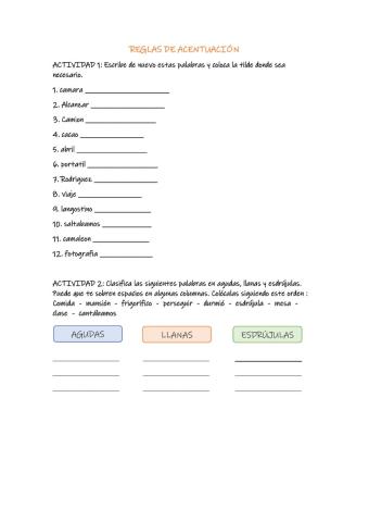 Reglas de acentuación