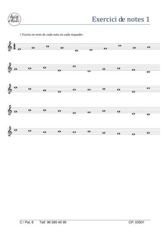 Exercici de notes