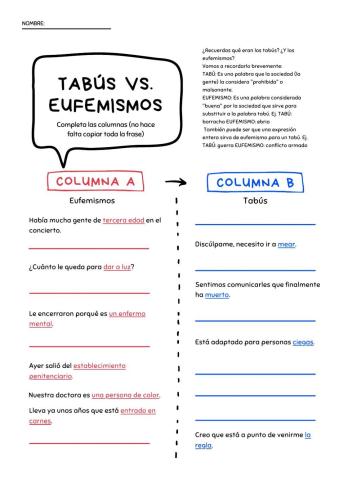 Tabús y Eufemismos