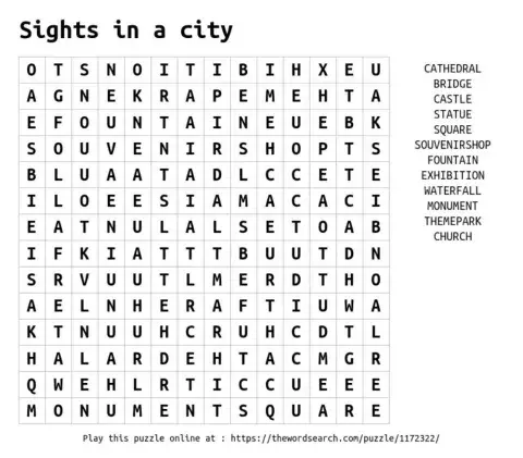 Sights in a city