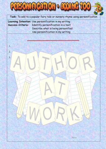 Personification - Adding Too