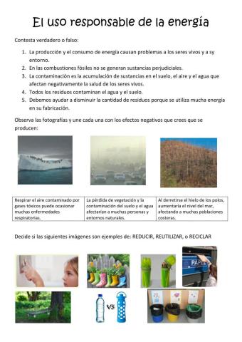 El uso responsable de la energía