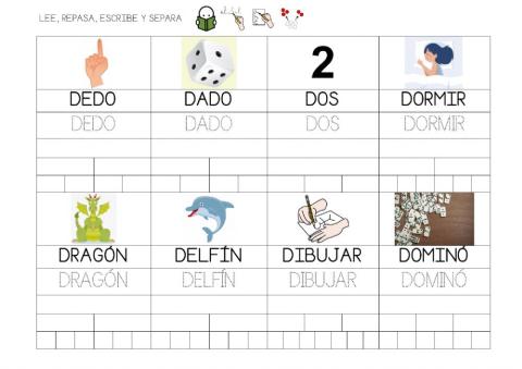 Lectoescritura letra -d-