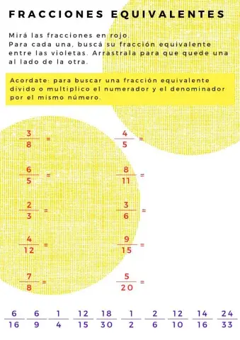 Fracciones equivalentes