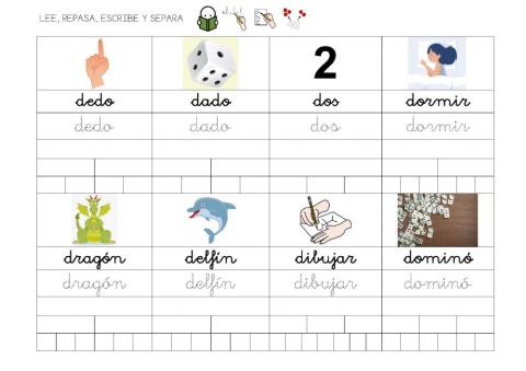 Lectoescritura letra -d-