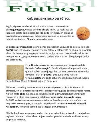 Historia del Fútbol