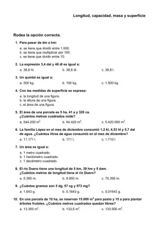 Masa superficie volumen