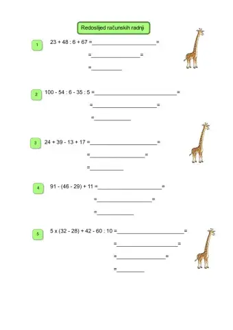 Redoslijed računskih radnji