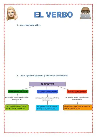 El verbo: infinitivo y tiempos verbales