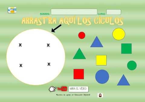 Arrastra los círculos