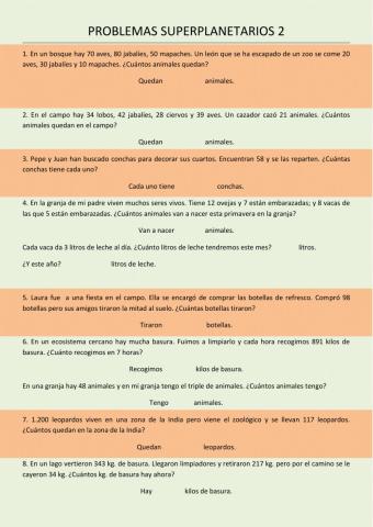 Problemas Superplanetarios 2