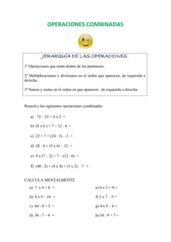 Operaciones combinadas