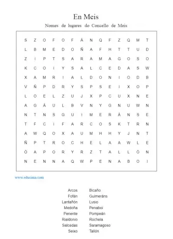 Lugares do Concello de Meis