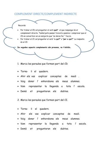 Complement directe-complement indirecte