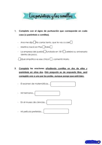 Las comillas y los paréntesis